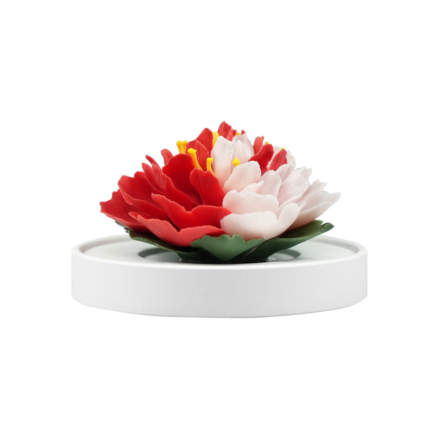Handmade Ceramic Flower Diffuser (Color blocked peony)