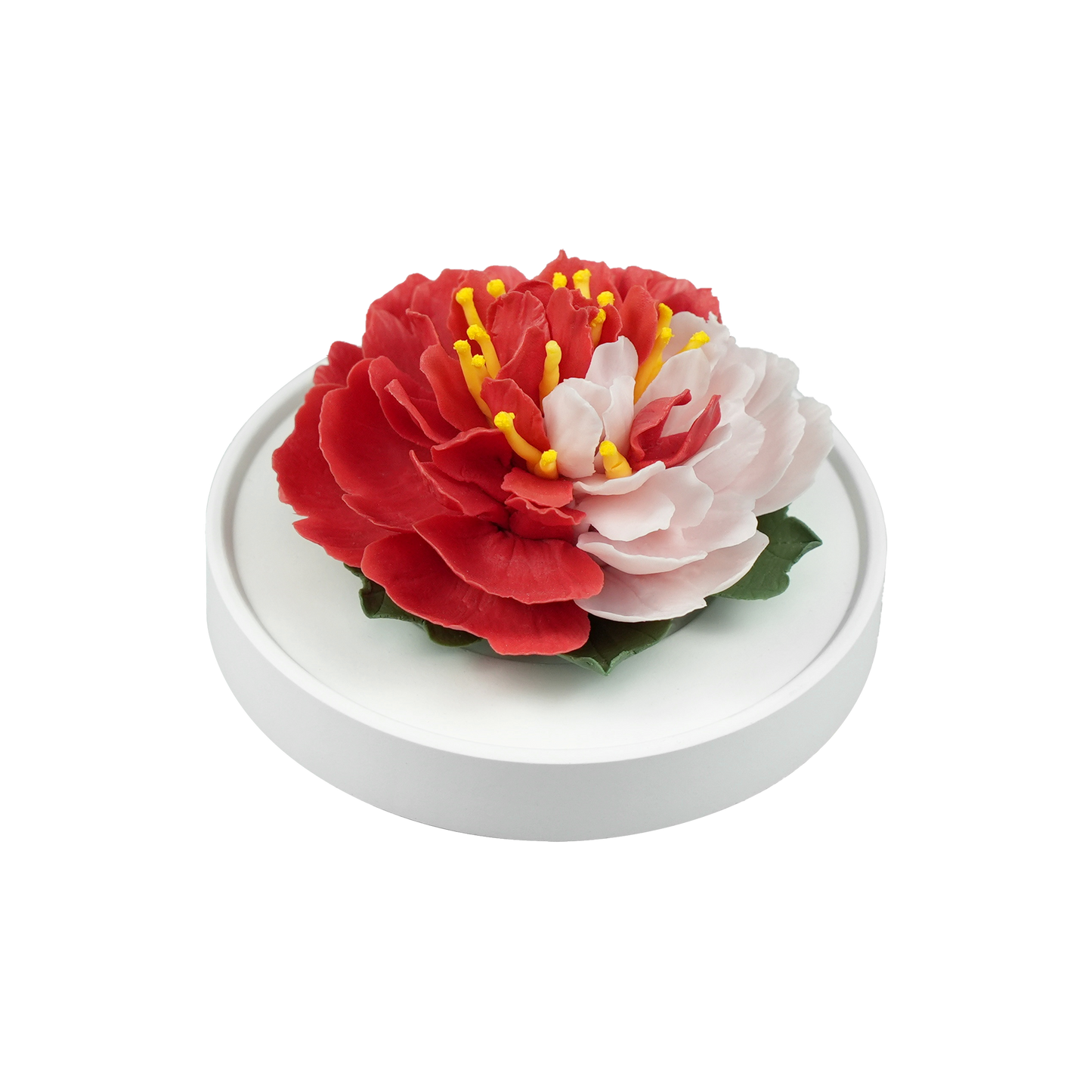 Handmade Ceramic Flower Diffuser (Color blocked peony)