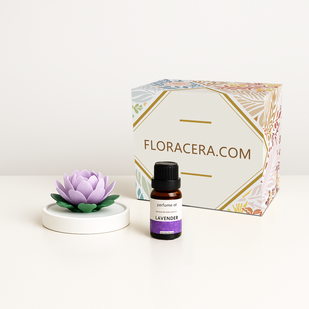 Handmade Ceramic Flower Diffuser (3S1L peony)