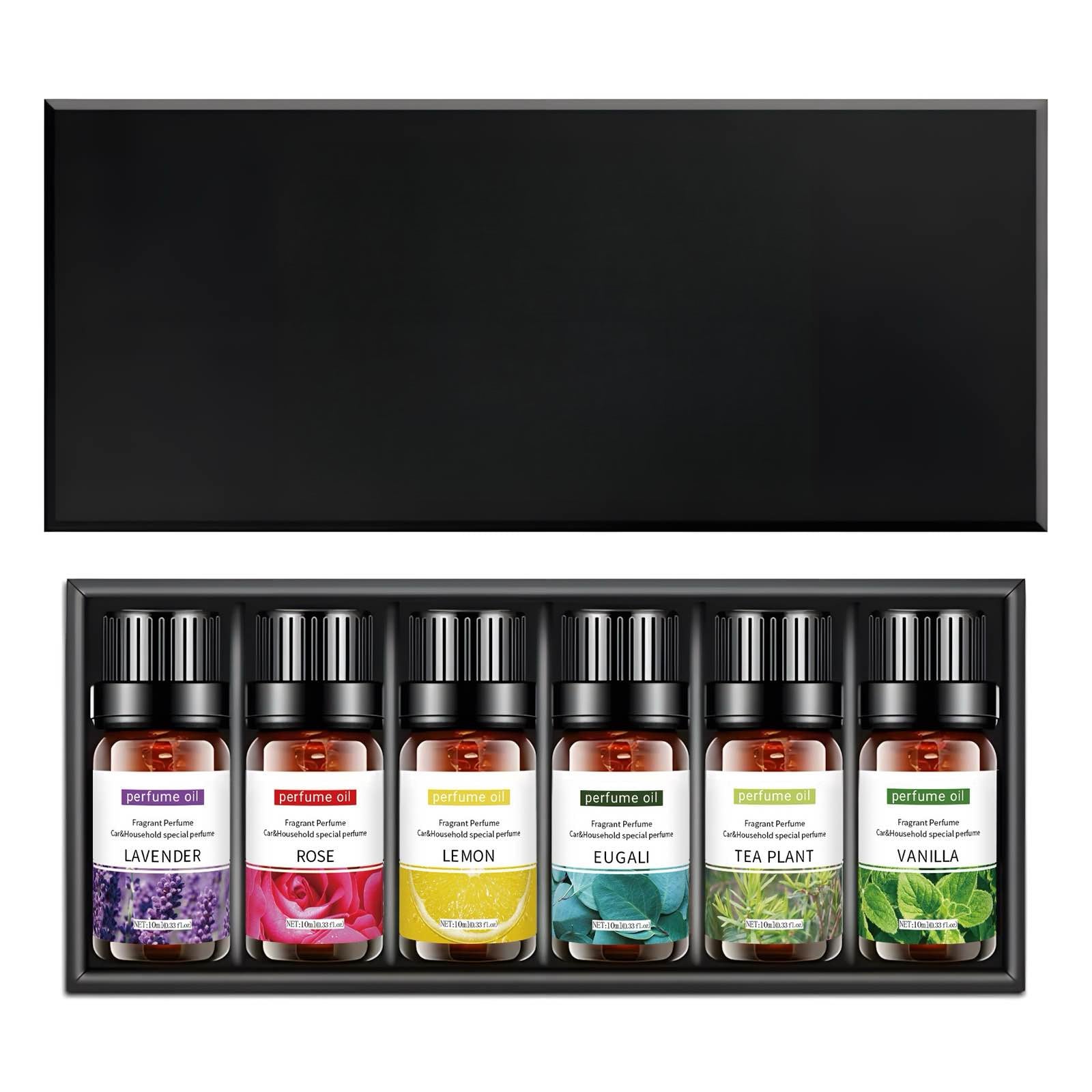 home fragrance oil set with 6 essential oils for aromatherapy 